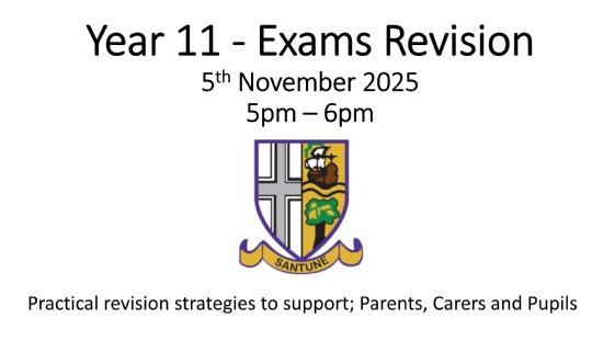 Year 11 Exams Revision Evening