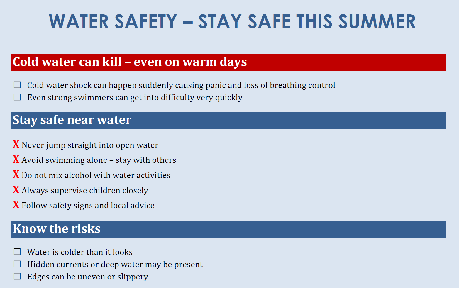 Water Safety